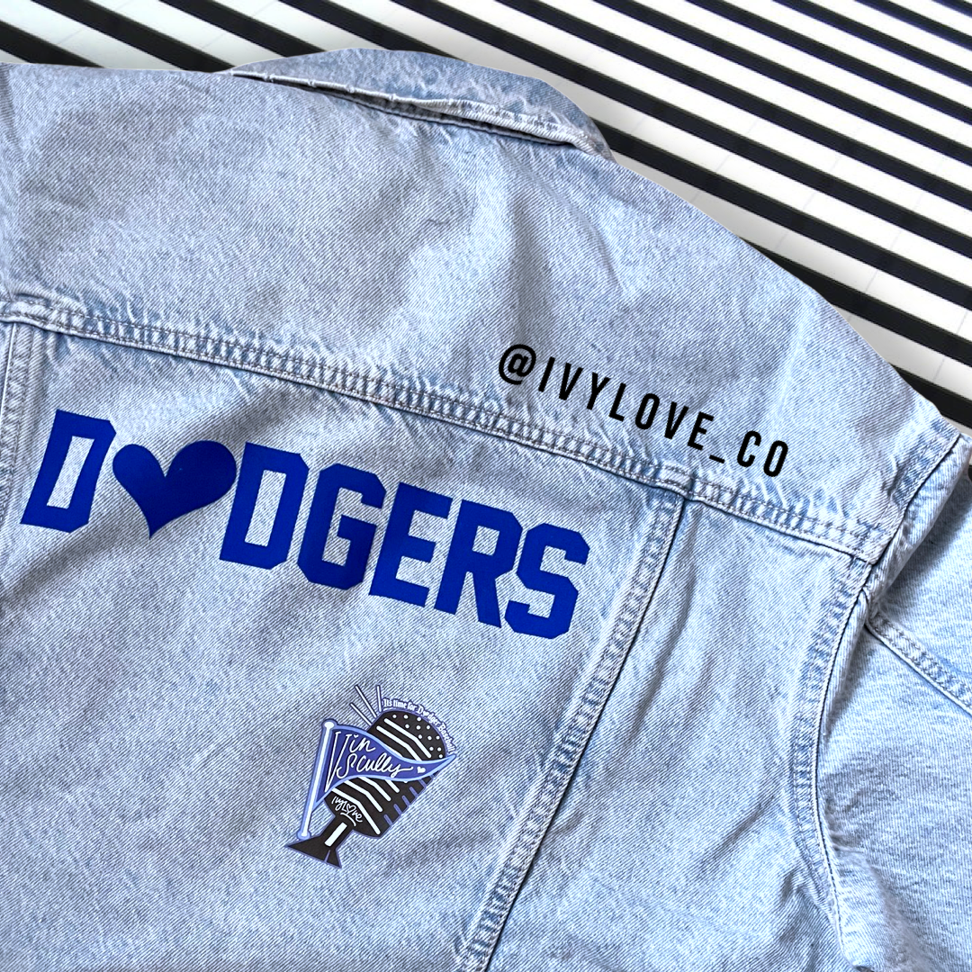S BLUE JEAN BABY BY IVYLOVE FLORAL Dodgers / Disney denim jacket –
